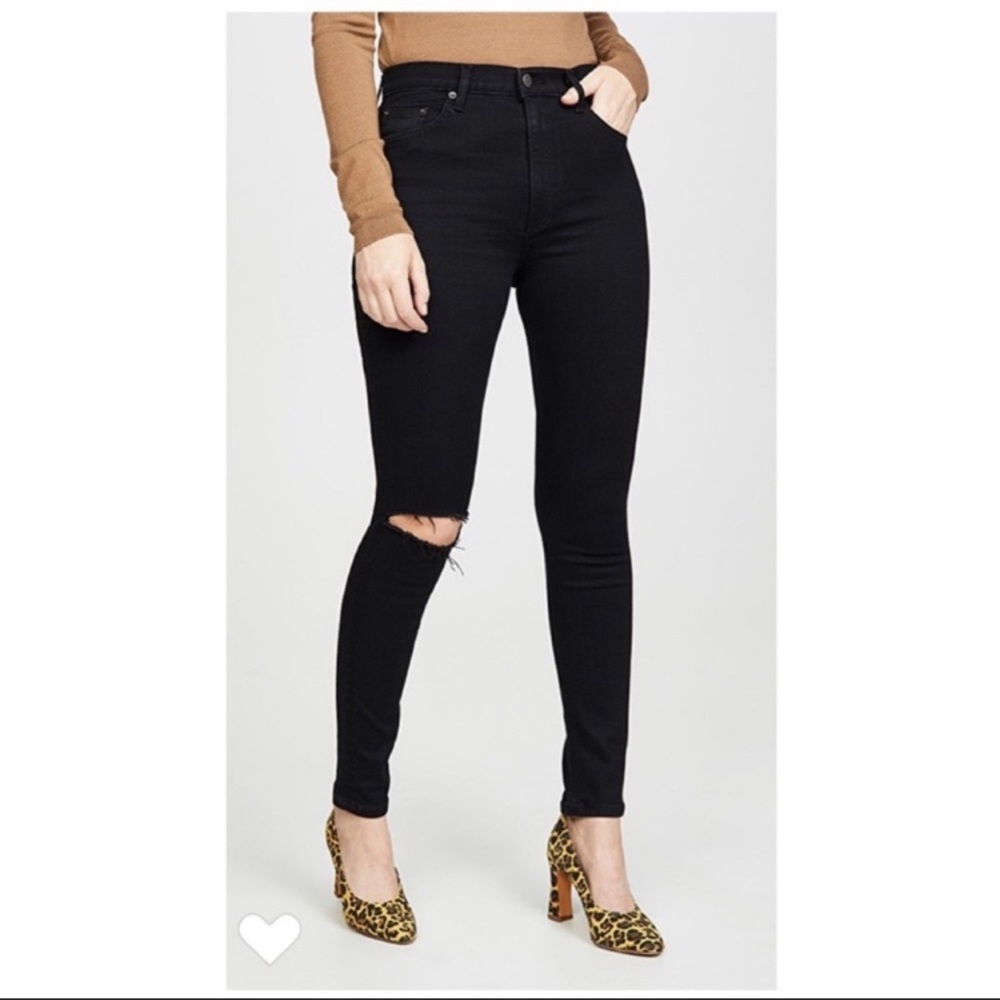 New! Reformation high & skinny black jeans 30
